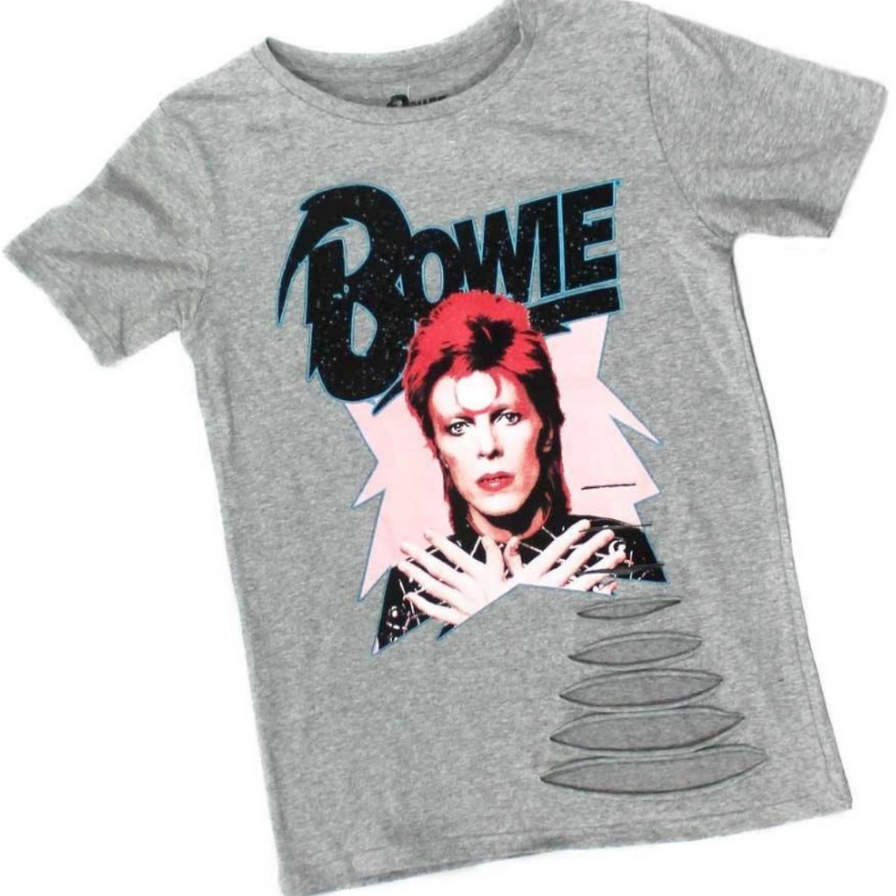 BOWIE David Juniors Womens Boyfriend Fit T-Shirt
